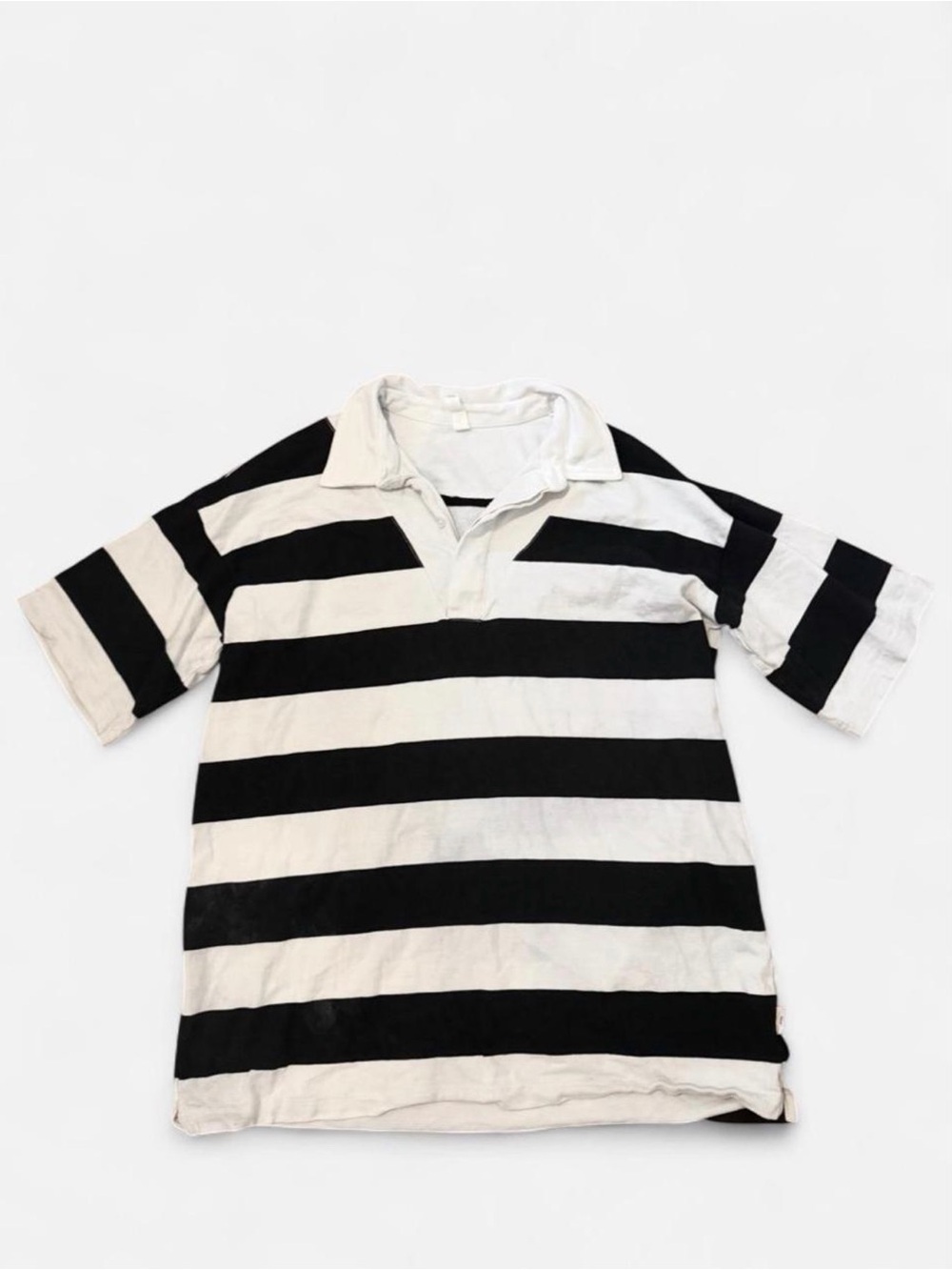 Anthropologie Daily Practice Black & White Striped Rugby Tunic